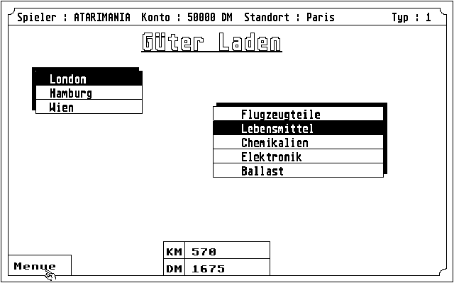 Trucker atari screenshot